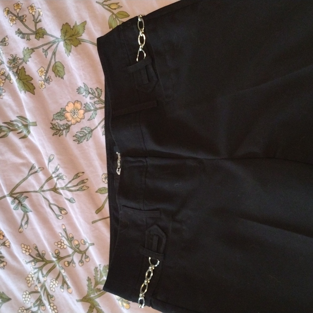 Black casual office pants